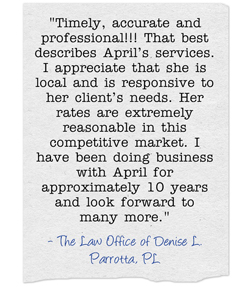 Testimonial - Denise Parrotta